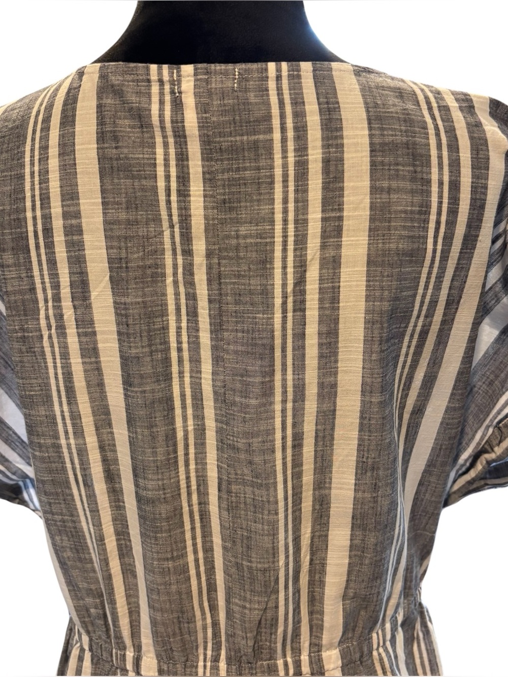 J Crew Factory Striped V-Neck PopOver Dress, XL, Casual Throw On, Day Dress - Picture 5 of 10